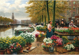 A-8354 Henri Houben - Květinový trh v Amsterdamu