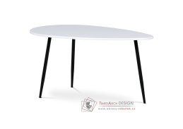 AF-3012 WT, konferenční stolek 100x60cm, černá / bílá