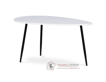 AF-3012 WT, konferenční stolek 100x60cm, černá / bílá