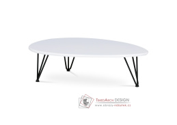 AF-3013 WT, konferenční stolek 93x69cm, černá / bílá