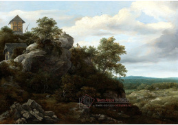 KO IV-7 Jacob van Ruisdael - Krajina s domy na skalnatém kopci