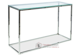 HILTON C, jonzolový stolek, chrom / čiré sklo