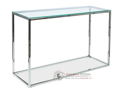 HILTON C, jonzolový stolek, chrom / čiré sklo