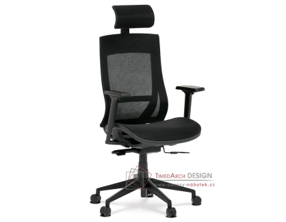 KA-W002 BK, kancelářská židle, látka mesh černá + síťovina