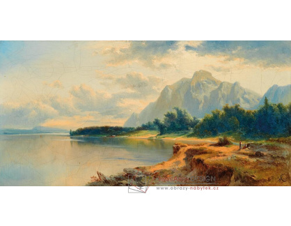 A-5215 Carl Franz Emanuel Haunold - Jezero v pozadí se Steinbergem