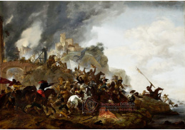 DDSO-4119 Philips Wouwerman - Kavalerie při výpadu z pevnosti