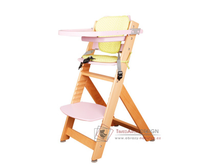 Z523 VLADĚNA, dětská rostoucí židle, buk / růžová