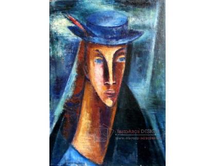 VN-267 Ernst Wolfhagen - Žena s modrým kloboukem
