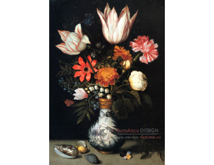 VH578 Ambrosius Bosschaert - Tulipány, růže a karafiáty