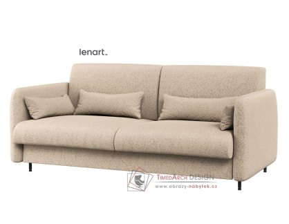 Pohovka k posteli 180 cm dub artisan, látka béžová boucle