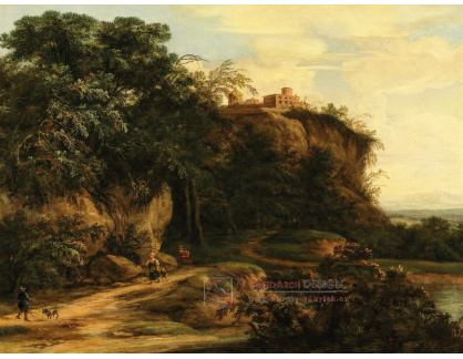 A-1747 Jan Both - Jižní skalnatá krajina s postavami