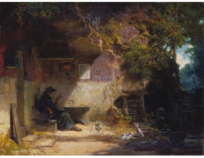 A-6837 Carl Spitzweg - Poustevník před svou poustevnou