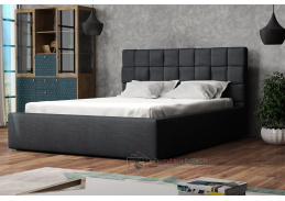 VLADAN, čalouněná postel 180x200cm, látka tmavě šedá