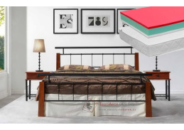 HIERO + LITERA, kovová postel 180x200cm + 2ks matrace