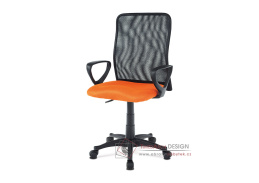 KA-B047 ORA, kancelářská židle, látka mesh černá + oranžová