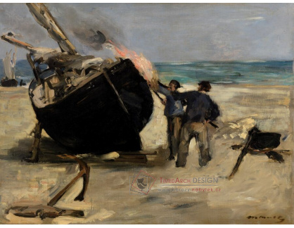 A-6011 Édouard Manet - Dehtování lodi