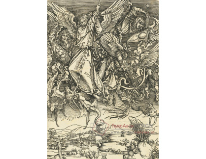 VR12-159 Albrecht Dürer - Svatý Michael v boji s drakem