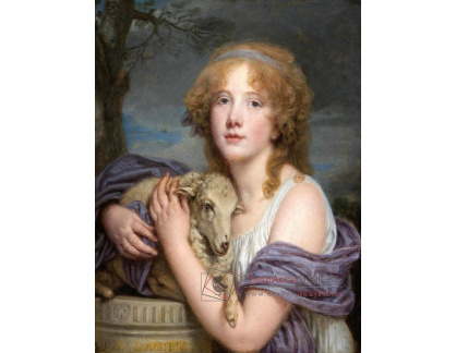 A-8027 Jean Baptiste Greuze - Dívka s beránkem