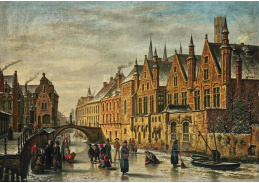 A-8460 Victor Vervloet - Zábava při bruslení v Bruggách