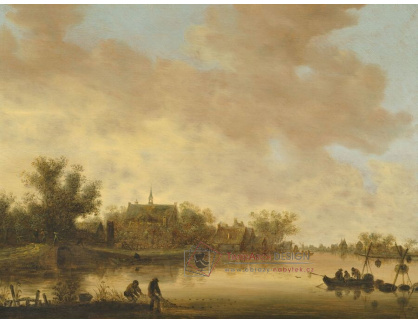 A-8695 Jan Van Goyen - Říční krajina s rybáři