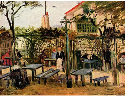 VR2-136 Vincent van Gogh - Zahradní restaurace La Guinguette na Montmartre
