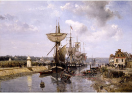KO IV-144 Johan Barthold Jongkind - Fregaty v přístavu Harfleur