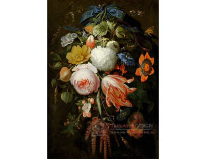A-2685 Abraham Mignon - Zavěšená kytice květin