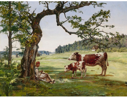 A-8616 Antoni Jezierski - Odpočívající pastýřka