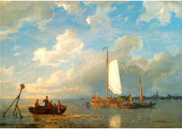 DDSO-4157 Pieter Cornelis Dommersen - Holandské pobřeží při odlivu