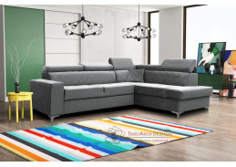 SILK, sedací souprava - pravá, látka Mercedes 70 světle šedá
