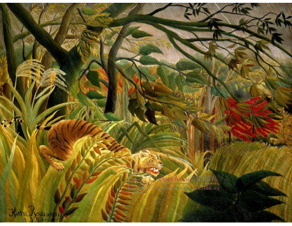 VF54 Henri Rousseau - Tygr v tropické bouři