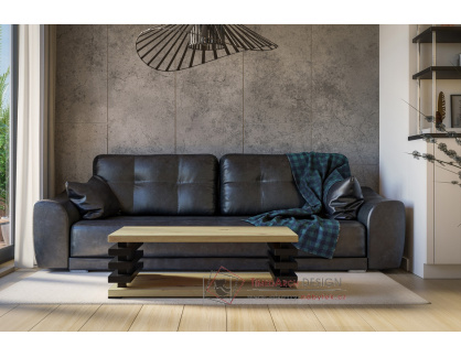 PARGA, konferenční stolek 120x60cm, dub artisan / černá