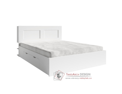 RAMIAK, postel s ÚP 160x200cm, bílá