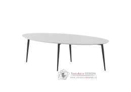 SANAM, konferenční stolek 120x50cm, černá / bílá