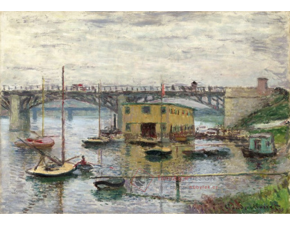 D-7077 Claude Monet - Most v Argenteuil za šedivého dne