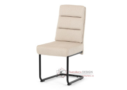 DCL-P3107 CRM2, jídelní židle, černá / látka krémová