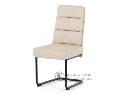DCL-P3107 CRM2, jídelní židle, černá / látka krémová