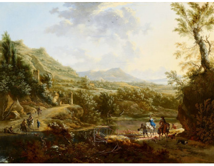 A-1703 Frederik de Moucheron a Johannes Lingelbach - Italská krajina