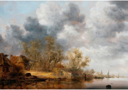 A-5542 Salomon van Ruysdael - Nizozemský břeh řeky