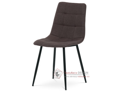DCL-974 BR2, jídelní židle, černá / látka hnědá