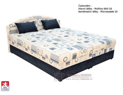 KAROLINA, postel 160x200cm, pevně načalouněné matrace
