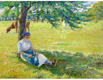 VCP-364 Camille Pissarro - Pasáčka kráv v Eragny