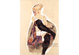 VES 114 Egon Schiele - Dívka se skříženými nohami