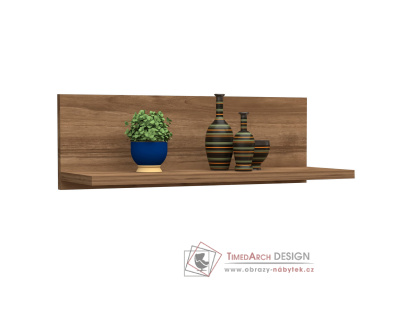 FANE, nástěnná police 60cm, ořech