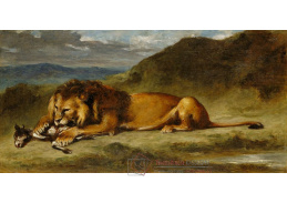D-8339 Eugene Delacroix - Lev požírající kozu