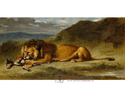 D-8339 Eugene Delacroix - Lev požírající kozu