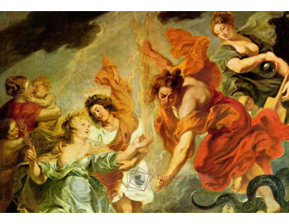 VRU140 Peter Paul Rubens - Smíření Ludvíka a Marie, detail