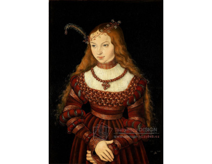 VlCR-208 Lucas Cranach - Portrét princezny Sibylle z Cleve