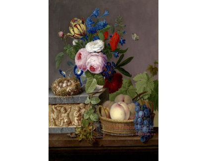 VKZ 455 Michel Joseph Speeckaert - Zátiší s květinami, ovocem a ptačím hnízdem