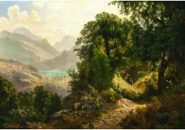 A-8452 Robert Schultze - Lesní krajina s výhledem na jezero